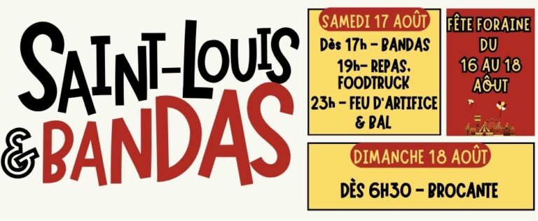 St Louis & Bandas du 16 au 18 août